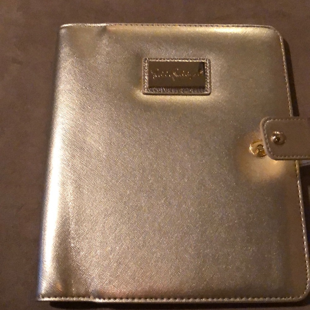 Lilly Pulitzer Gold agenda/notebook cover